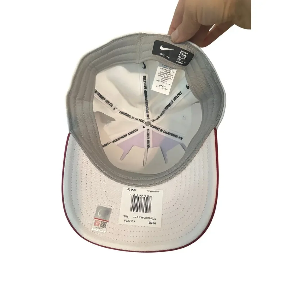 Alabama Crimson Tide Nike Rise Hat cap fitted swoosh flex M L medium large New